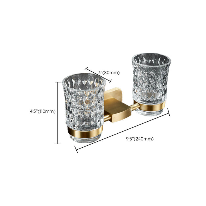 Lisslune | Traditional Golden Bath Accessories Set Brass Bathroom Accessories Kit