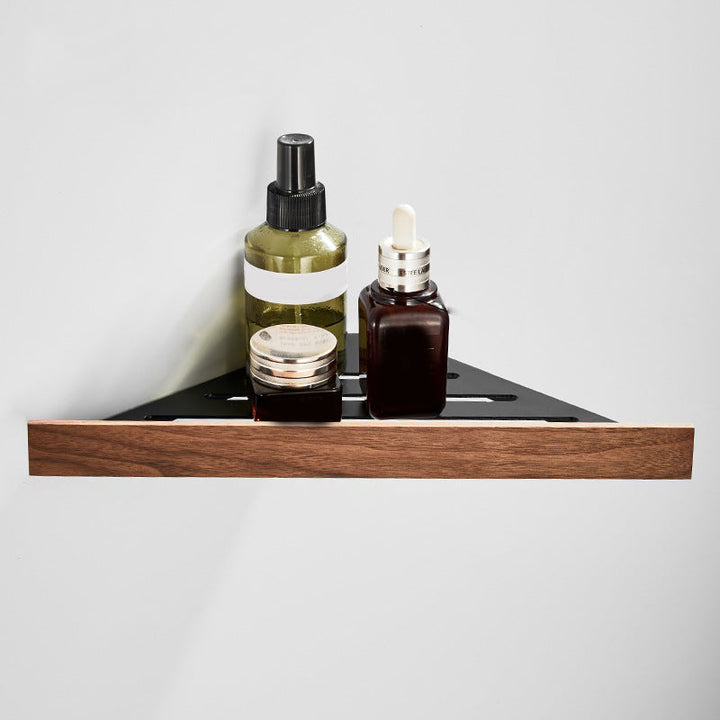 Lisslune | Wood and Aluminum Bath Accessory Set Black Bathroom Accessory Kit