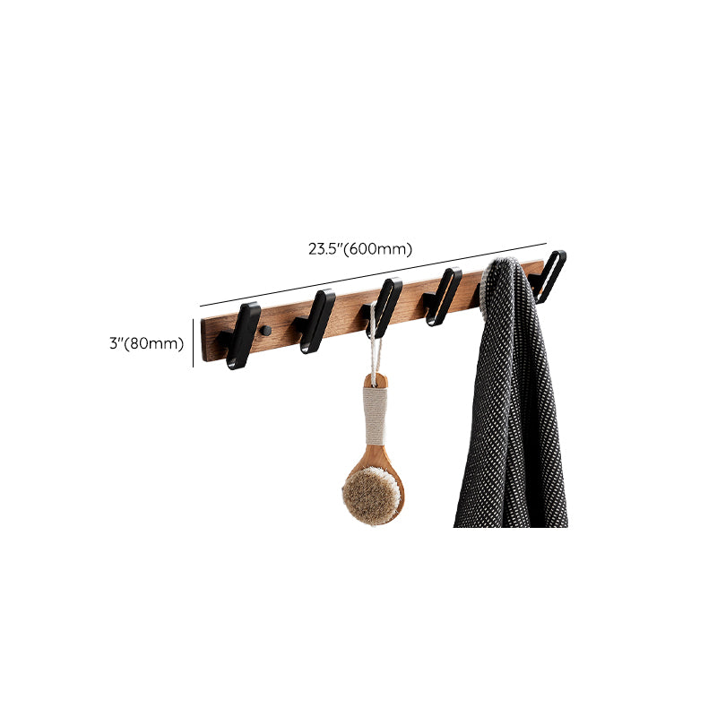 Lisslune | Wood and Aluminum Bath Accessory Set Black Bathroom Accessory Kit