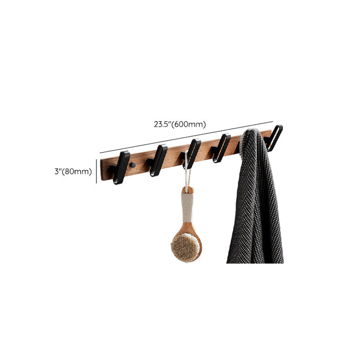 Lisslune | Wood and Aluminum Bath Accessory Set Black Bathroom Accessory Kit