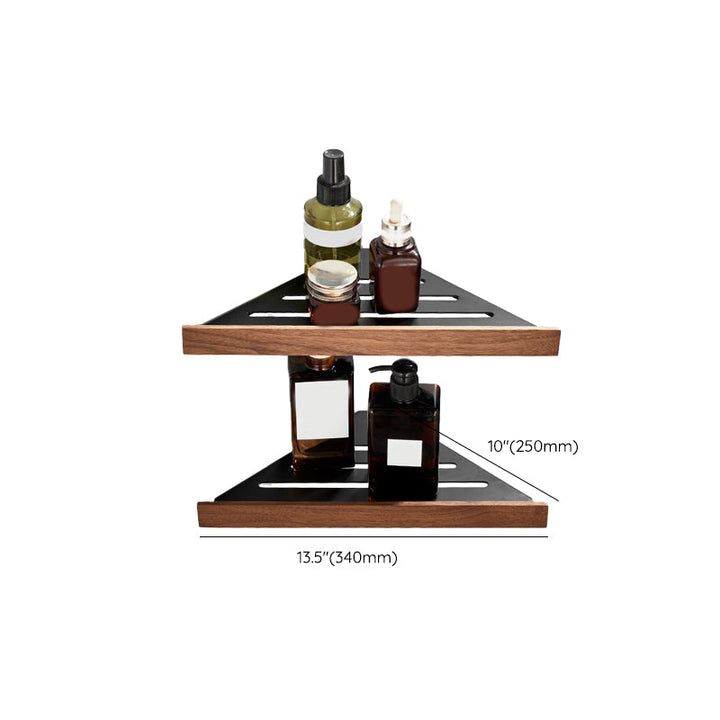 Lisslune | Wood and Aluminum Bath Accessory Set Black Bathroom Accessory Kit