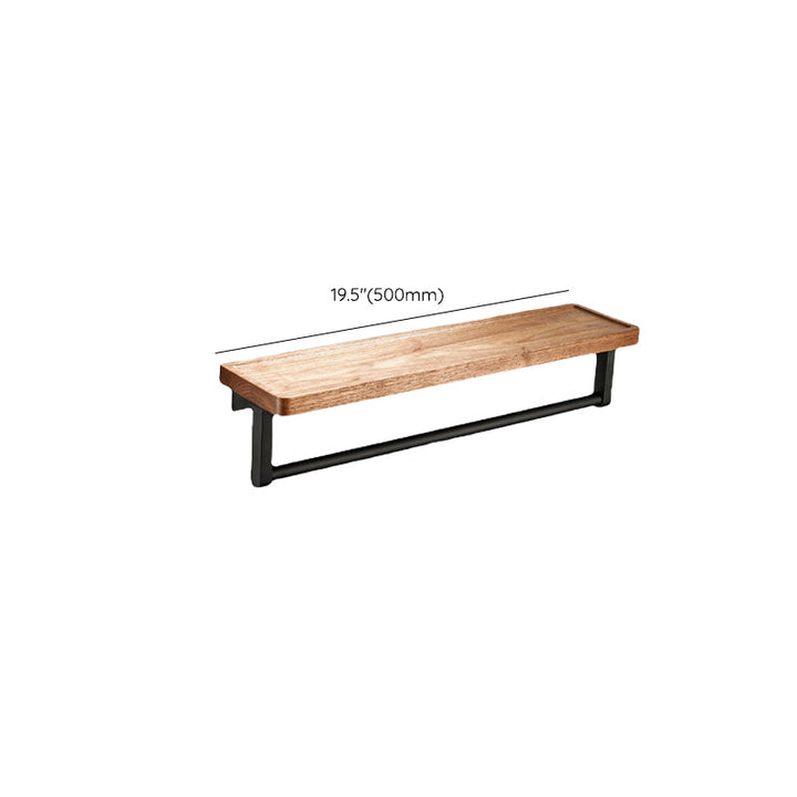 Lisslune | Wood and Aluminum Bath Accessory Set Black Bathroom Accessory Kit