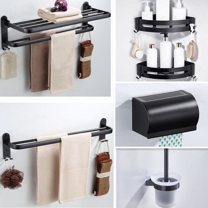 Lisslune | Modern Bathroom Hardware Toilet Paper Holder Bathroom Shelf Bathroom Accessories Set