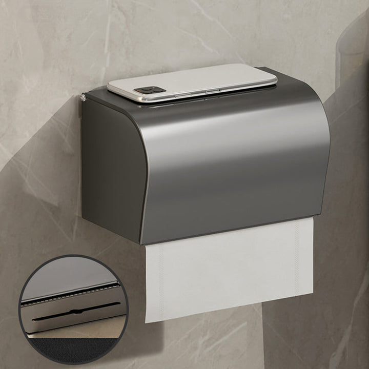 Lisslune | Contemporary Bathroom Accessory Set Grey Aluminum Bathroom Accessory Kit