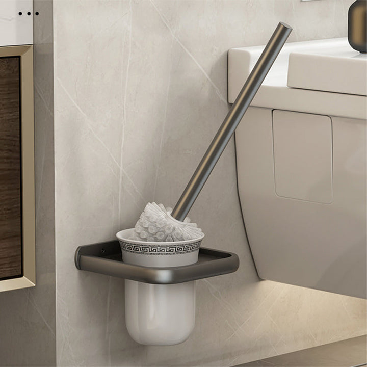 Lisslune | Contemporary Bathroom Accessory Set Grey Aluminum Bathroom Accessory Kit
