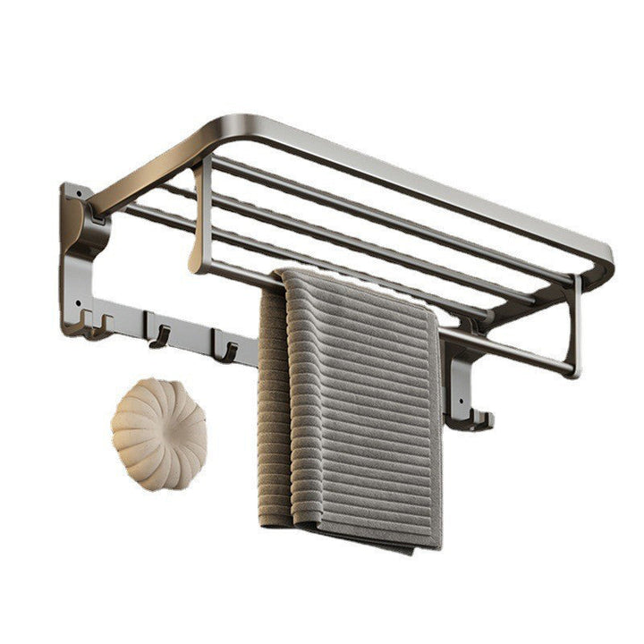 Lisslune | Contemporary Bathroom Accessory Set Grey Aluminum Bathroom Accessory Kit