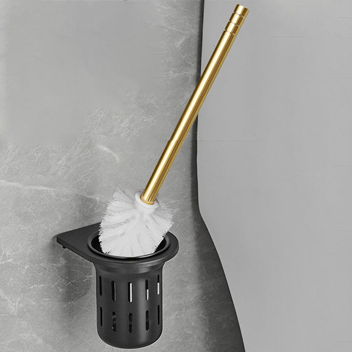 Lisslune | Contemporary Bathroom Accessory Set Black & Golden Bath Shelf/Towel Bar
