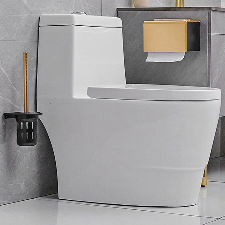 Lisslune | Contemporary Bath Accessories Set Black & Golden Bath Shelf/Towel Bar