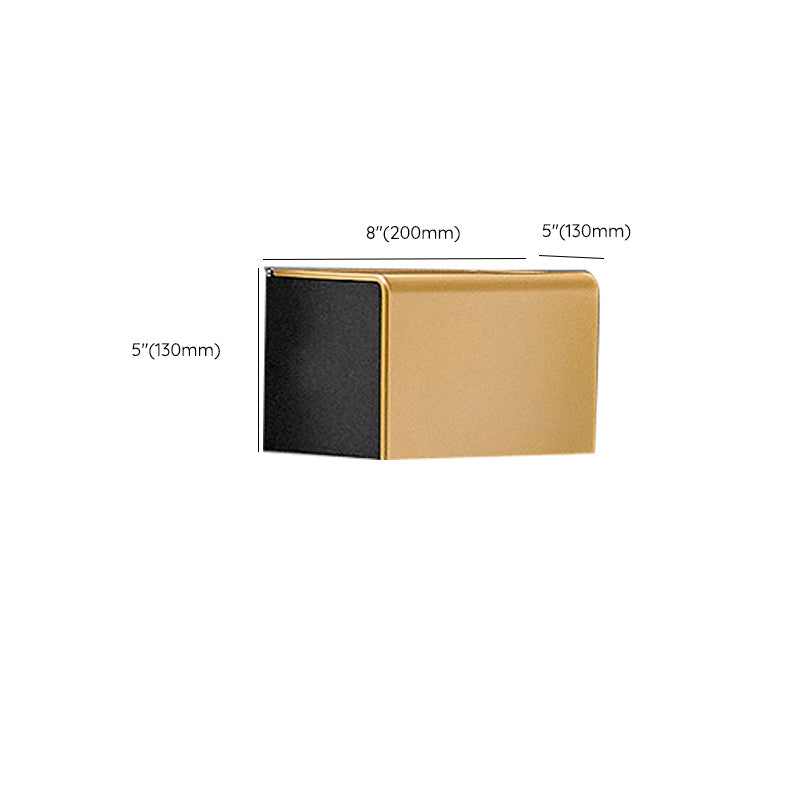 Lisslune | Contemporary Bath Accessories Set Black & Golden Bath Shelf/Towel Bar