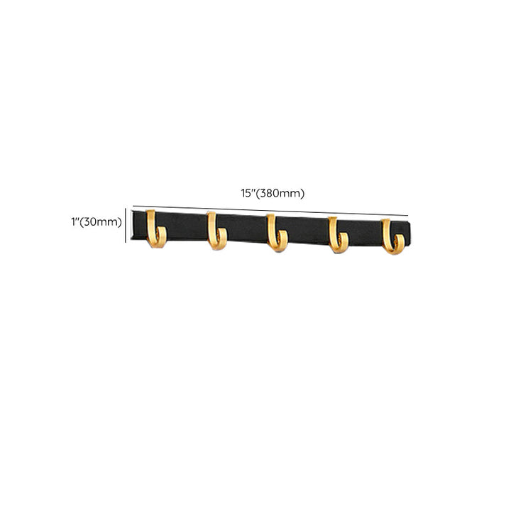 Lisslune | Contemporary Bathroom Accessory Set Black & Golden Bath Shelf/Towel Bar