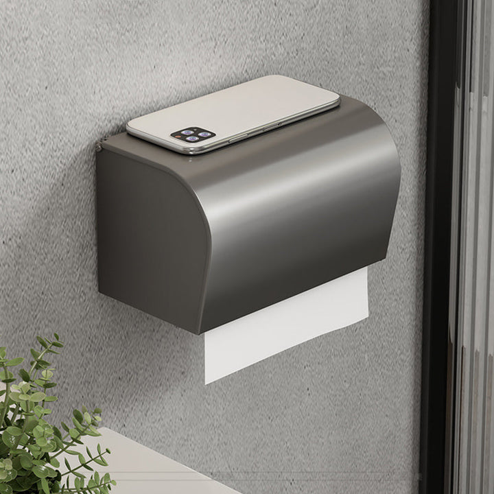 Lisslune | Gray contemporary bathroom accessory set Bathroom shelf/towel holder & bathrobe hook incl.