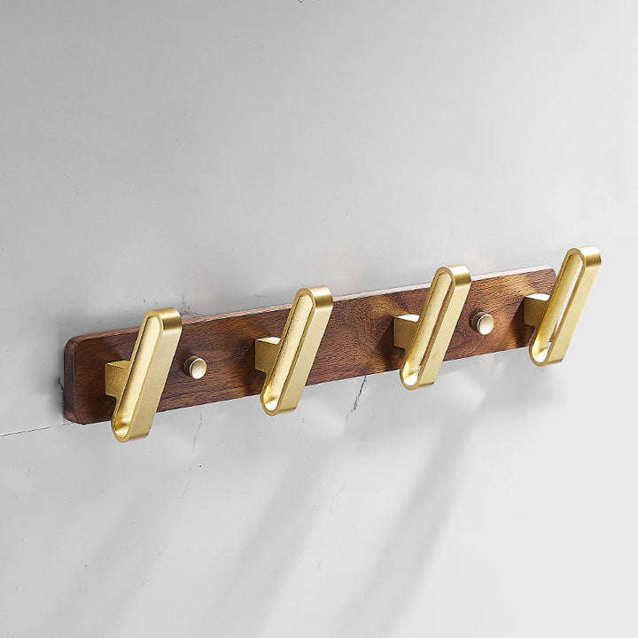 Lisslune | Wood and Aluminum Bath Hardware Set Golden Bathroom Accessories Set