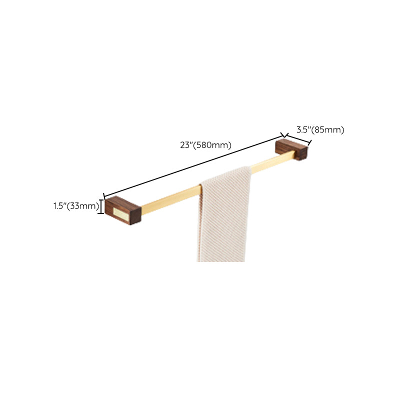 Lisslune | Wood and Aluminum Bath Hardware Set Golden Bathroom Accessories Set