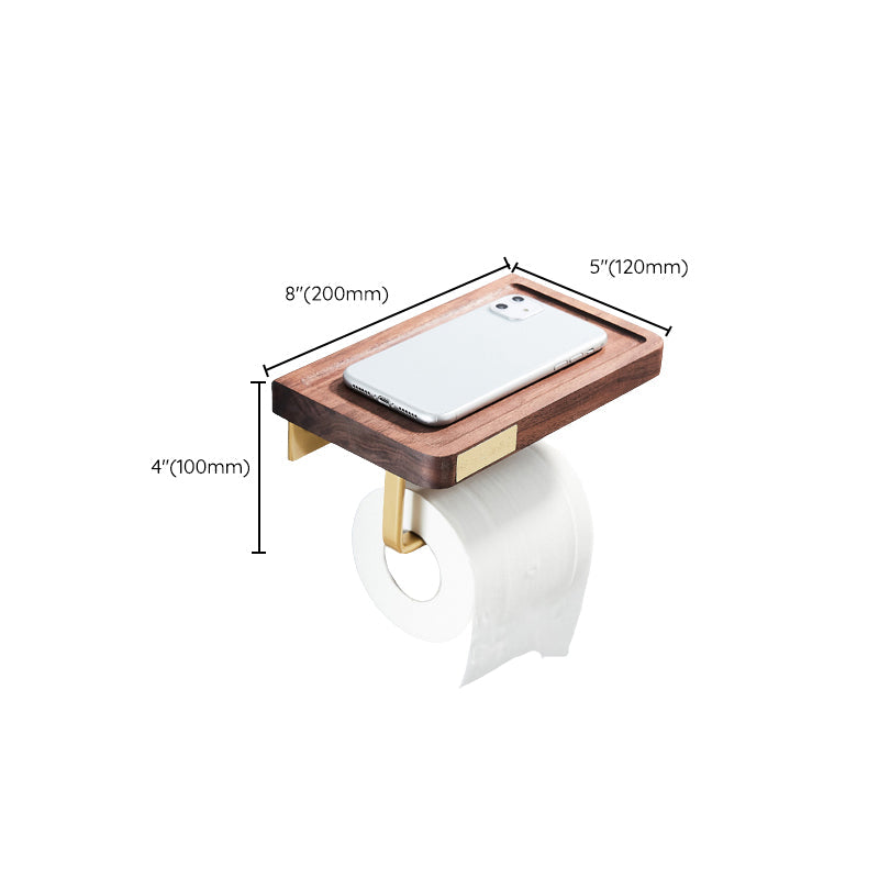 Lisslune | Wood and Aluminum Bath Hardware Set Golden Bathroom Accessories Set