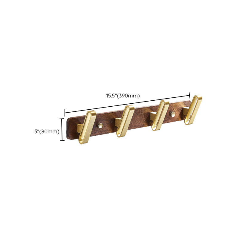 Lisslune | Wood and Aluminum Bath Hardware Set Golden Bathroom Accessories Set