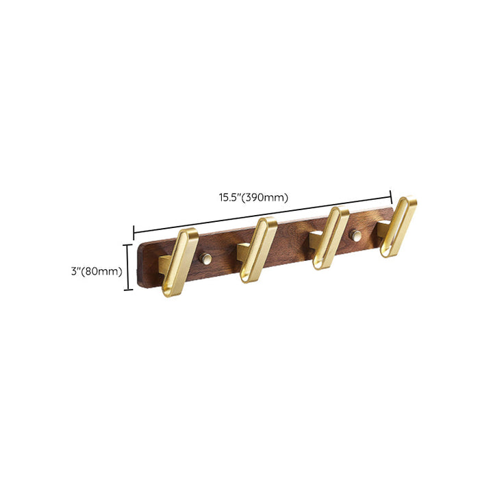 Lisslune | Wood and Aluminum Bath Hardware Set Golden Bathroom Accessories Set