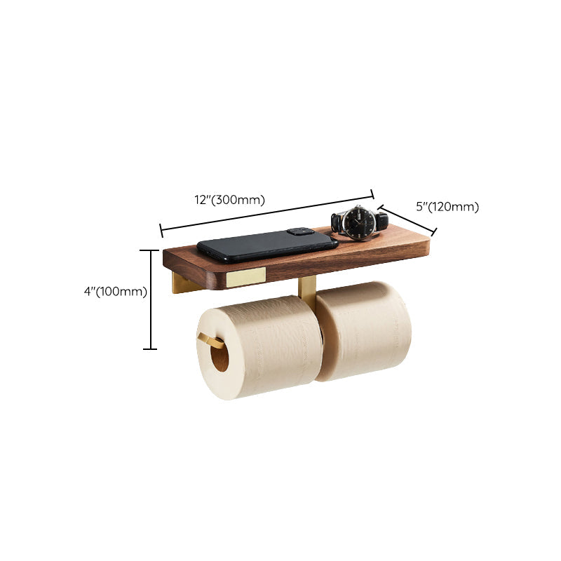 Lisslune | Wood and Aluminum Bath Hardware Set Golden Bathroom Accessories Set