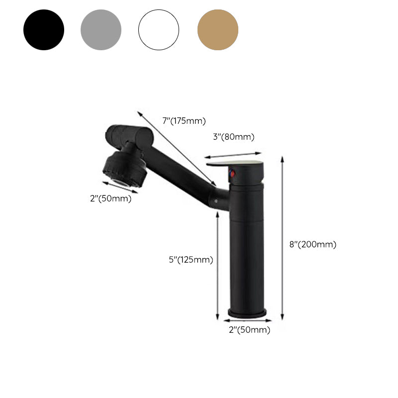 Lisslune | Vessel Sink Faucet Glam Style Single Lever Bathroom Mixer