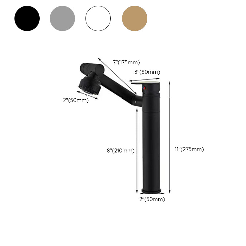 Lisslune | Vessel Sink Faucet Glam Style Single Lever Bathroom Mixer