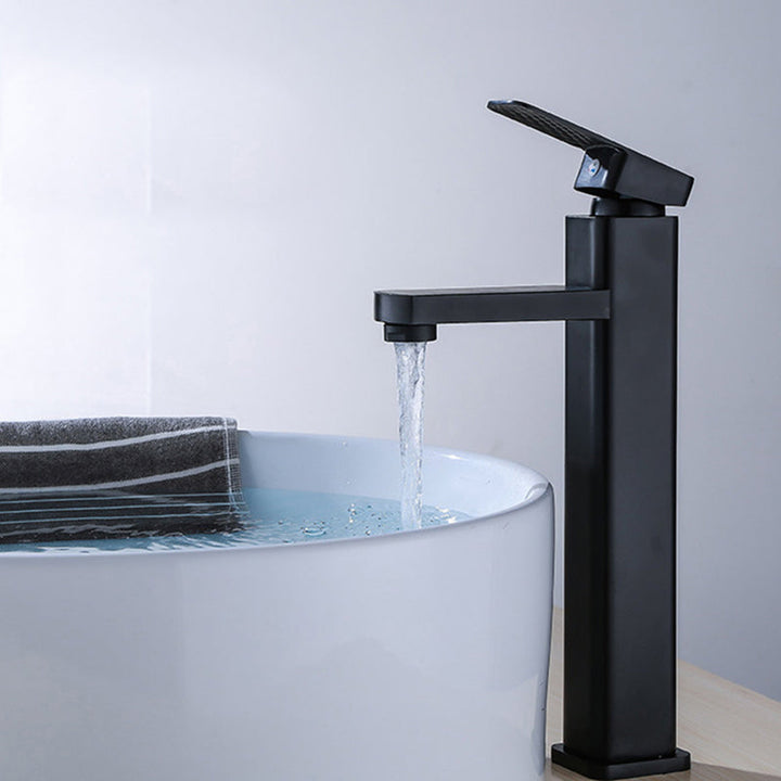 Lisslune | Industrial Bathroom Faucet Stainless Steel Lever Handles with Water Hose Sink Faucet
