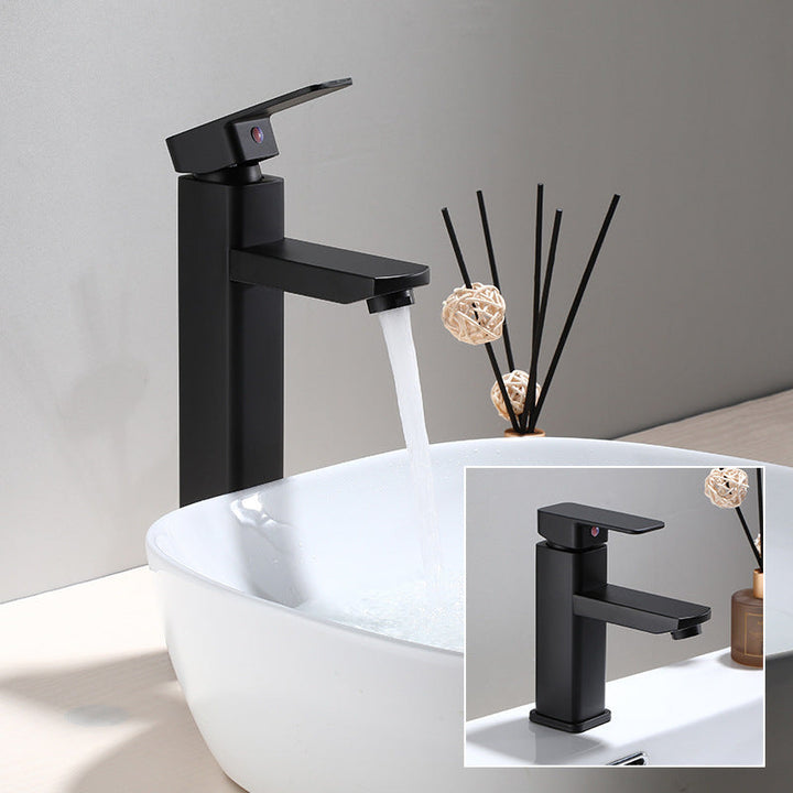 Lisslune | Industrial Bathroom Faucet Stainless Steel Lever Handles with Water Hose Sink Faucet