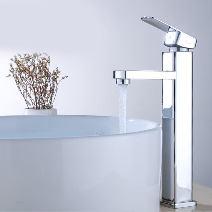 Lisslune | Industrial Bathroom Faucet Stainless Steel Lever Handles with Water Hose Sink Faucet