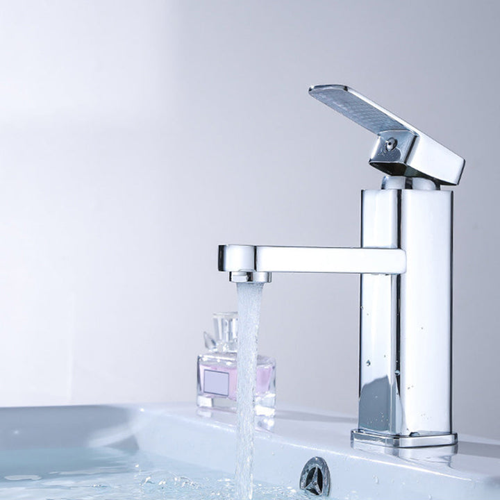 Lisslune | Industrial Bathroom Faucet Stainless Steel Lever Handles with Water Hose Sink Faucet