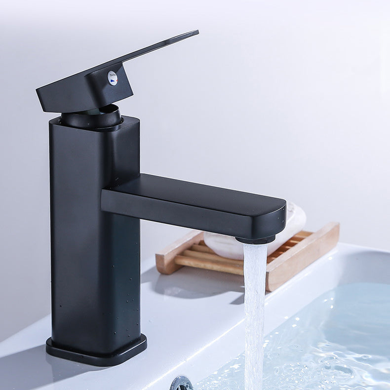 Lisslune | Industrial Bathroom Faucet Stainless Steel Lever Handles with Water Hose Sink Faucet