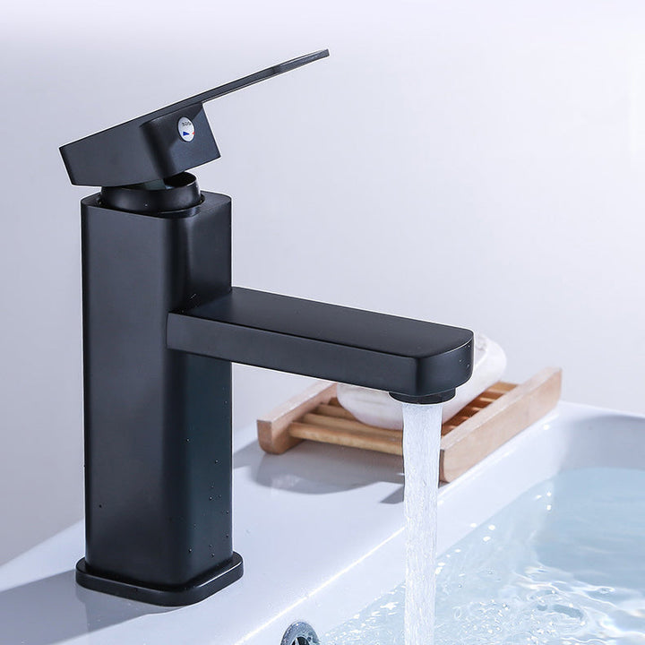 Lisslune | Industrial Bathroom Faucet Stainless Steel Lever Handles with Water Hose Sink Faucet
