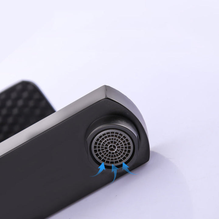 Lisslune | Industrial Bathroom Faucet Stainless Steel Lever Handles with Water Hose Sink Faucet