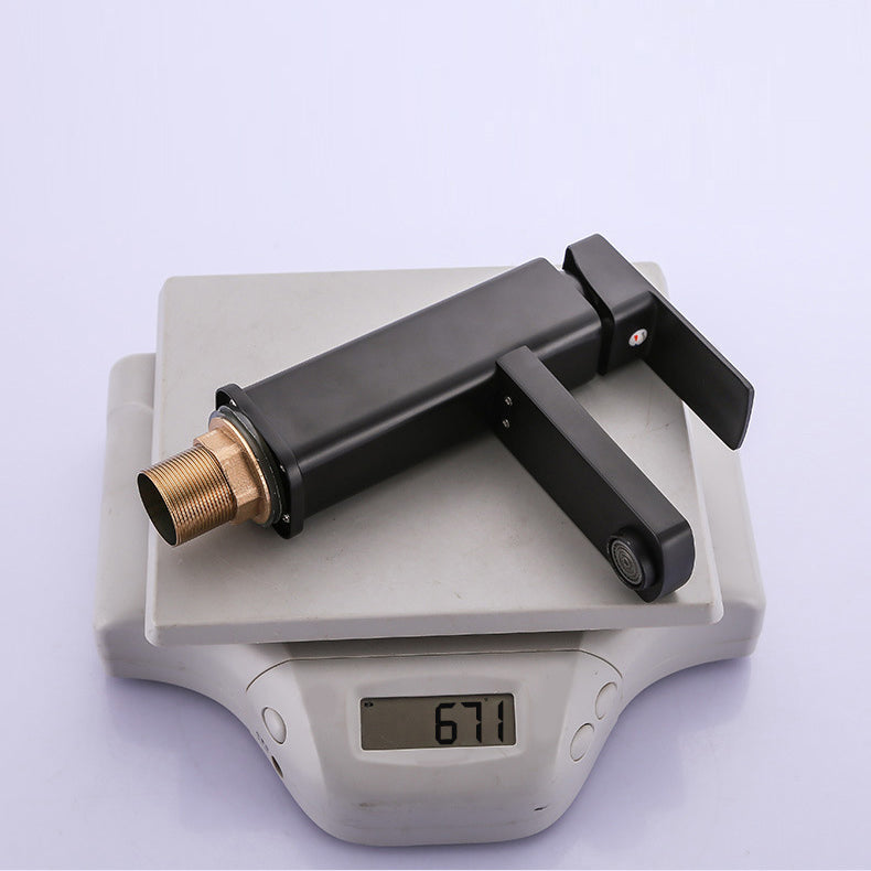 Lisslune | Industrial Bathroom Faucet Stainless Steel Lever Handles with Water Hose Sink Faucet