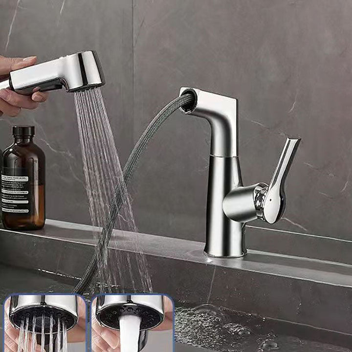 Lisslune | Modern centerset faucet with single lever handle for countertop washbasin bathroom fixture