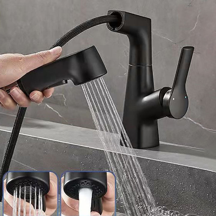 Lisslune | Modern centerset faucet with single lever handle for countertop washbasin bathroom fixture