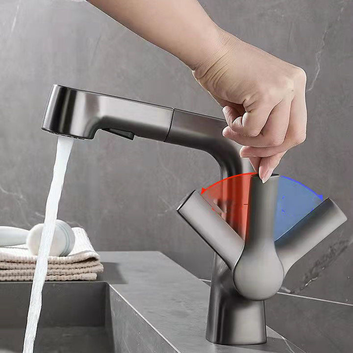 Lisslune | Modern centerset faucet with single lever handle for countertop washbasin bathroom fixture