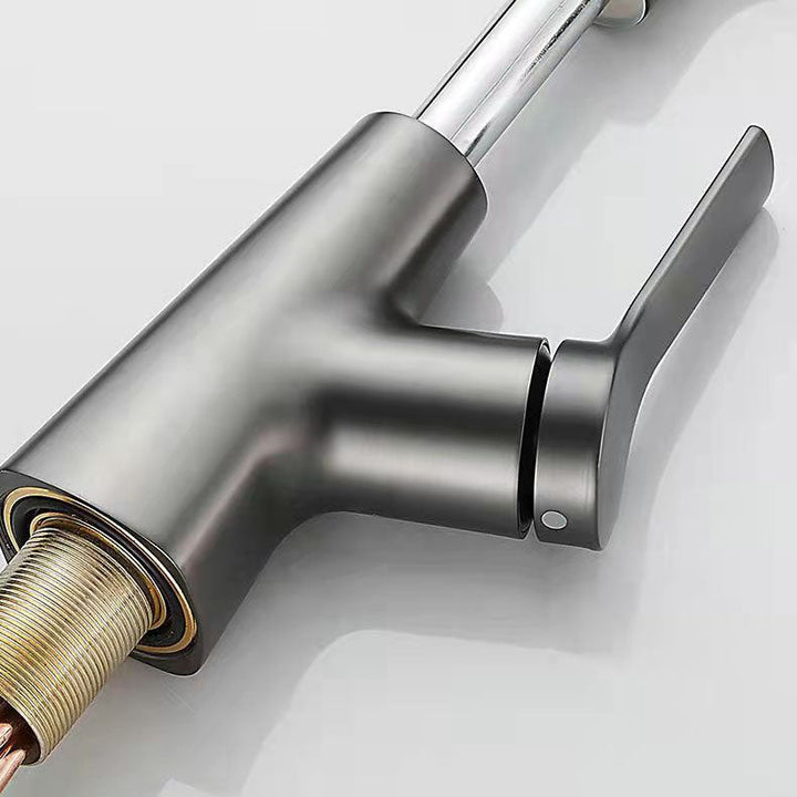 Lisslune | Modern centerset faucet with single lever handle for countertop washbasin bathroom fixture