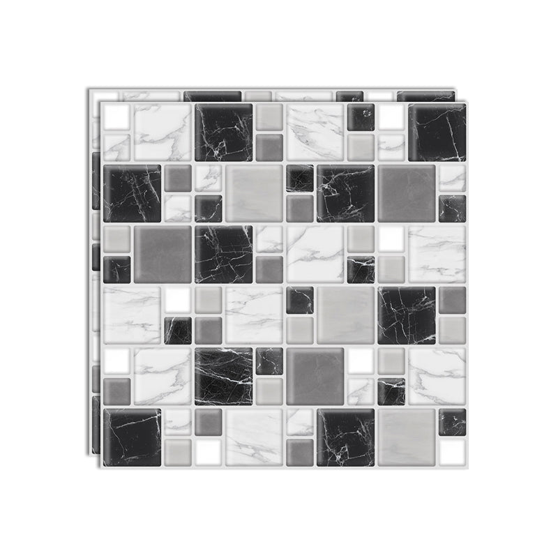 Lisslune | Wall tiles paste wallpaper Floral check pattern wallpaper tile