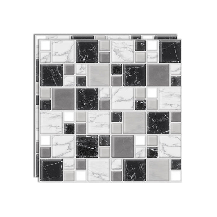 Lisslune | Wall tiles paste wallpaper Floral check pattern wallpaper tile