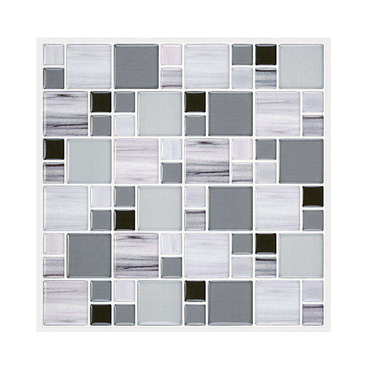 Lisslune | Wall tiles paste wallpaper Floral check pattern wallpaper tile