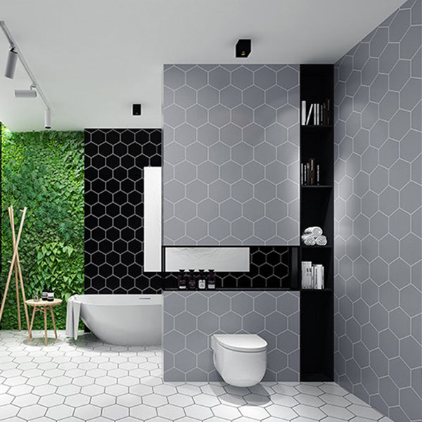 Lisslune | Bathroom Wall Floor Tile Waterproof Geometric Pattern Floor Wallpaper