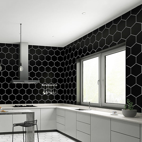 Lisslune | Bathroom Wall Floor Tile Waterproof Geometric Pattern Floor Wallpaper