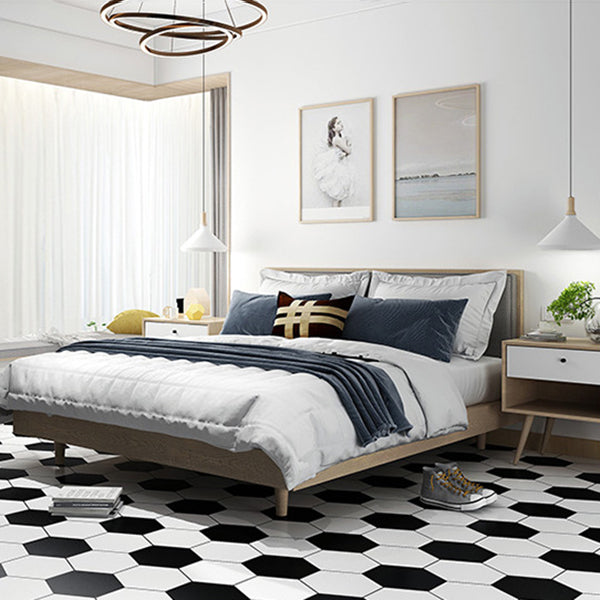 Lisslune | Bathroom Wall Floor Tile Waterproof Geometric Pattern Floor Wallpaper