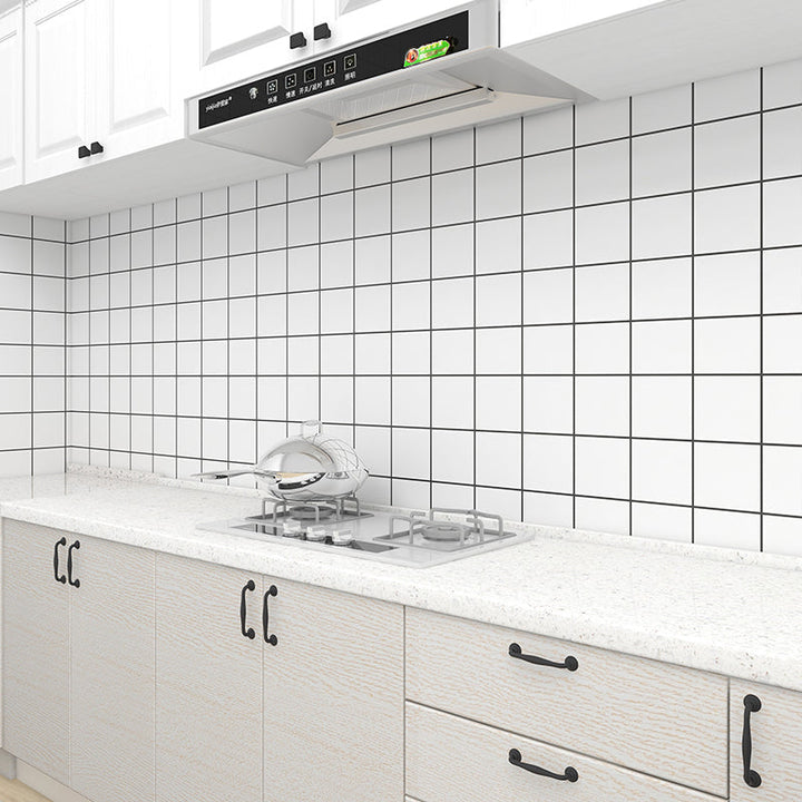 Lisslune | Modern Peel and Stick Wallpaper Smooth Removable and Adhesive Background Tiles for the Kitchen