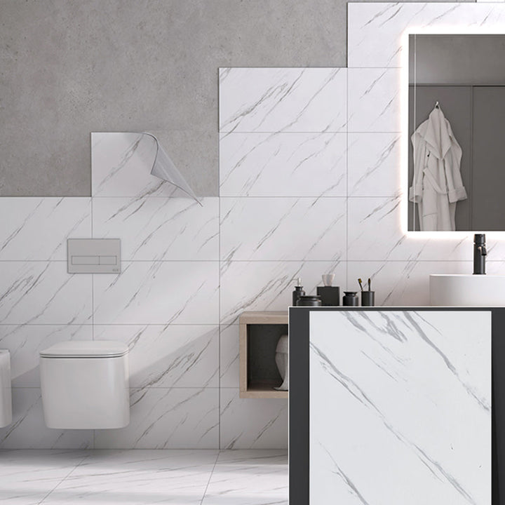 Lisslune | Modern Peel and Stick Back Wall Tiles Rectangular Home Depot Peel and Stick Tiles
