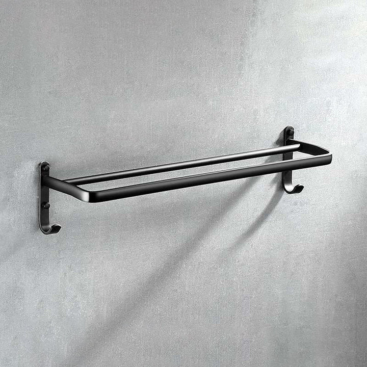 Lisslune | Modern Aluminum Bathroom Hardware Set Black Bathroom Accessories Set