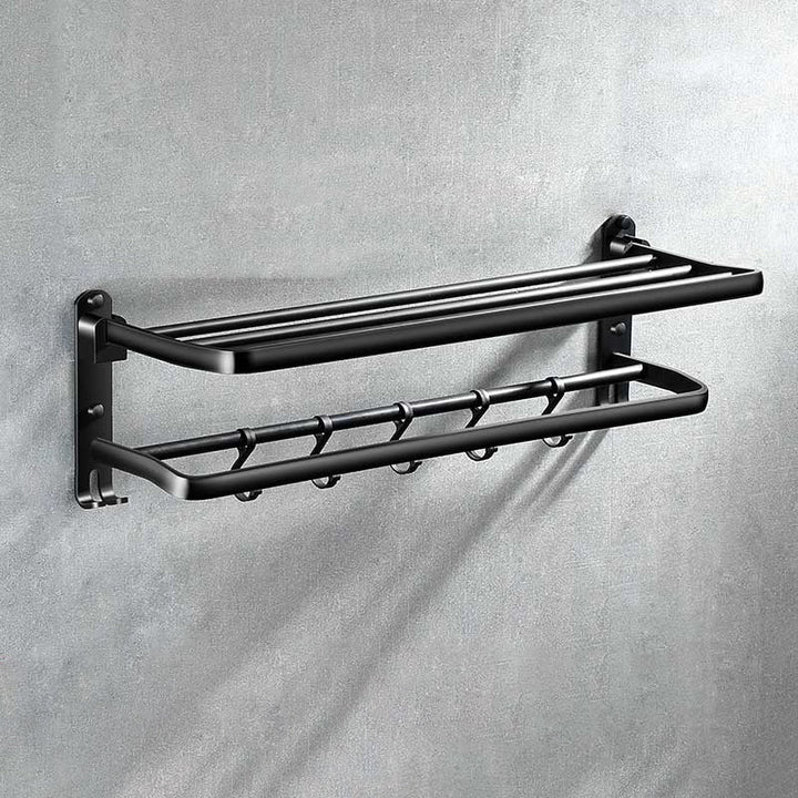 Lisslune | Modern Aluminum Bathroom Hardware Set Black Bathroom Accessories Set