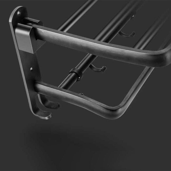 Lisslune | Modern Aluminum Bathroom Hardware Set Black Bathroom Accessories Set