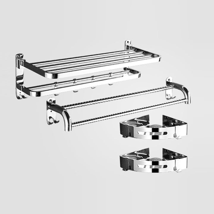 Lisslune | Modern Stainless Steel Bathroom Set Silver Bathroom Accessory Set