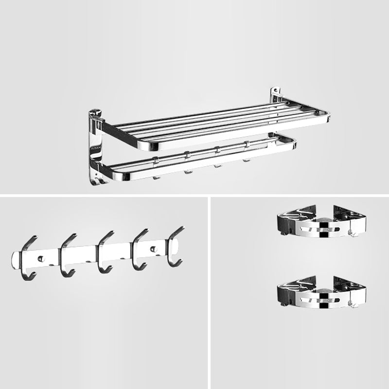Lisslune | Modern Stainless Steel Bathroom Set Silver Bathroom Accessory Set