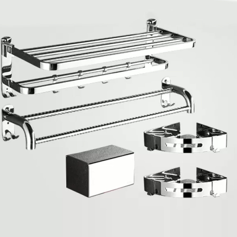 Lisslune | Modern Stainless Steel Bathroom Set Silver Bathroom Accessory Set