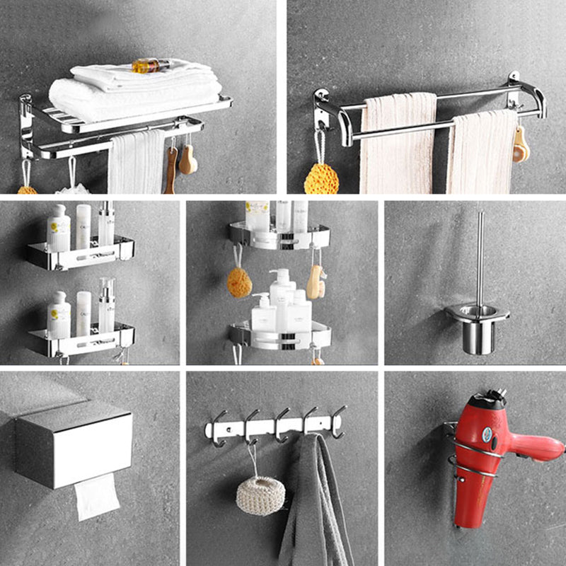 Lisslune | Modern Stainless Steel Bathroom Set Silver Bathroom Accessory Set
